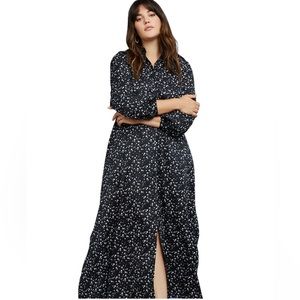 ELOQUII Maxi Shirt Dress with Side Slits